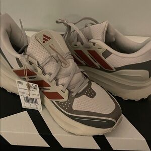 adidas Athletic Shoes in Gray and Red